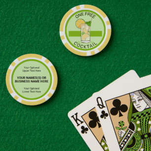 Custom Text Free Cocktail Poker Chips
