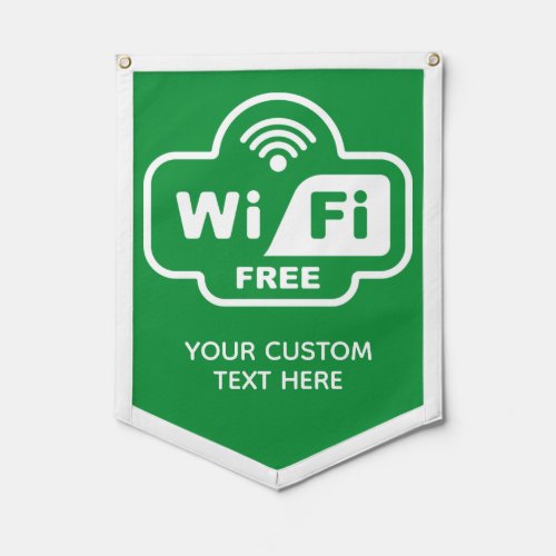 Custom Text Free Wi_Fi Pennant