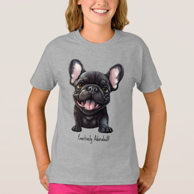 Custom text 🐶Frenchie puppy T-Shirt (Front)
