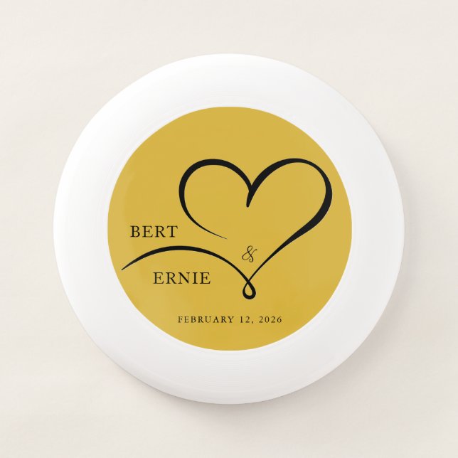 Custom Text Frisbee Wedding Favor Fun Outdoor Game (Front)