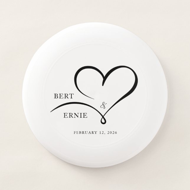 Custom Text Frisbee Wedding Favor Fun Outdoor Game (Front)
