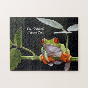 Custom Text Frog Puzzles