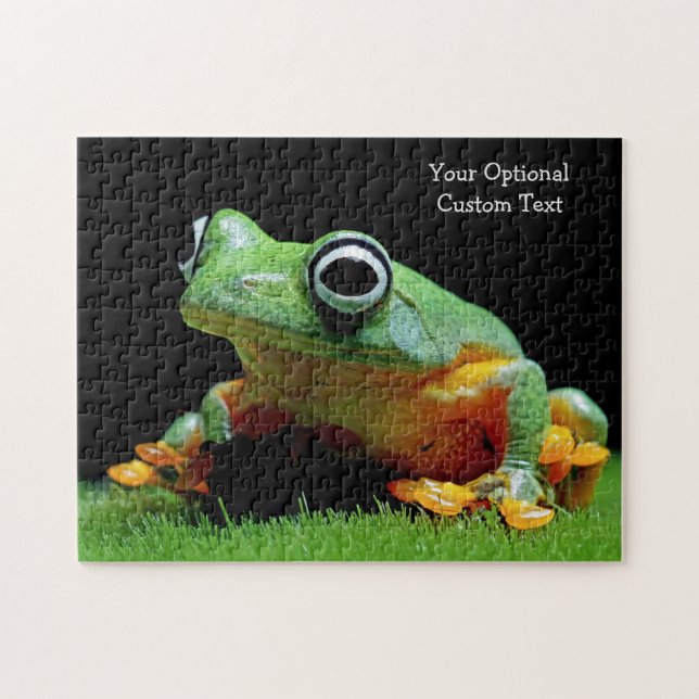 Custom Text Frog Puzzles (Horizontal)