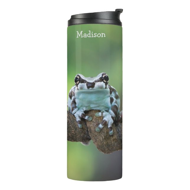 Custom Text Frog Thermal Tumbler (Rotated Left)