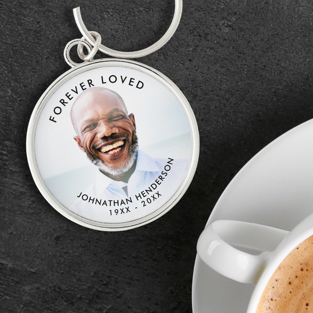 Custom Text Funeral/Memorial Photo Tribute Keychain (Creator Uploaded)