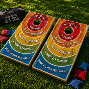 custom text Funny Cornhole Score Zone Board Set