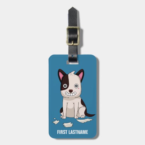 Custom text Funny Dog luggage tag