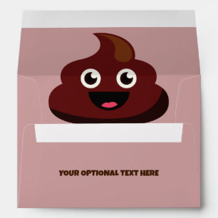 Custom Text Funny Poop Envelope