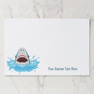 Custom Text Funny Shark Paper Pad