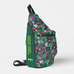 Custom text Funny Tropical pickleball, Sling Bag