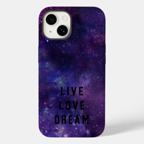 Custom Text Galaxy Nebula Space_Themed Case_Mate iPhone 14 Case