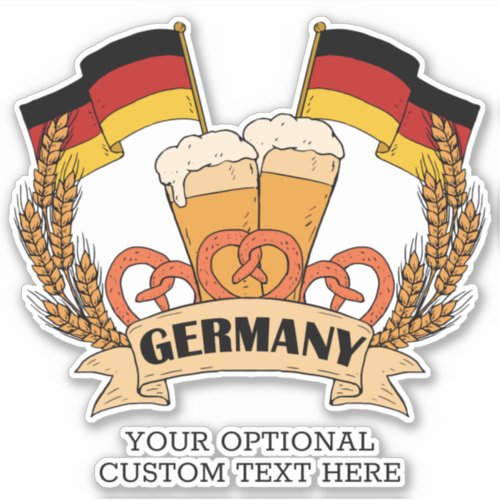 Custom text German Beer sticker