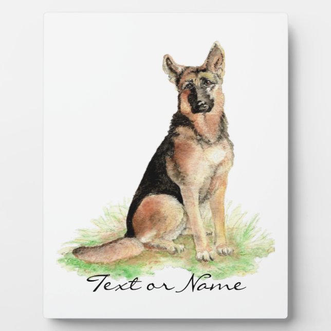 Custom Text German Shepherd Dog Pet Animal Nature Plaque (Front)