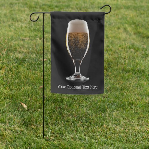 Custom text Glass of Beer Garden Flag