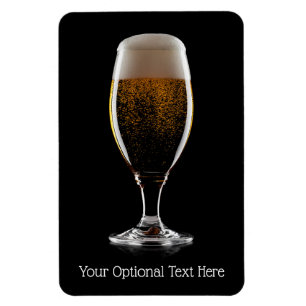 Custom text Glass of Beer Magnet