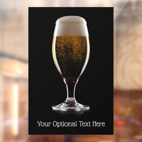 Custom text Glass of Beer Window Cling