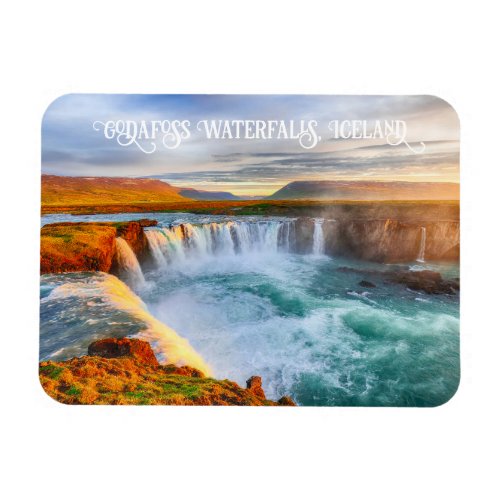 Custom Text Godafoss Waterfalls Iceland Magnet