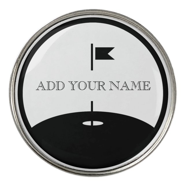 Custom Text Golf Ball Marker (Front)