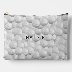 Custom Text Golf Balls Accessory Pouch