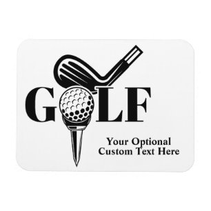 Custom Text Golf Magnet
