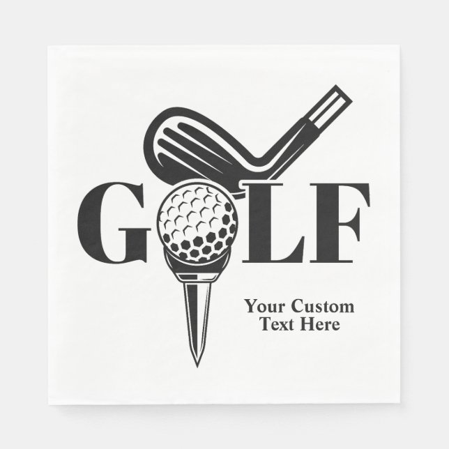 Custom Text Golf Napkins (Front)