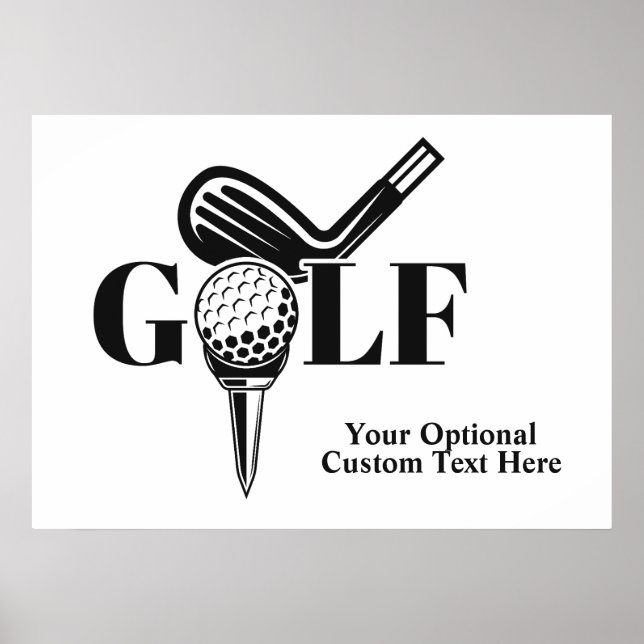 Custom Text Golf Poster (Front)