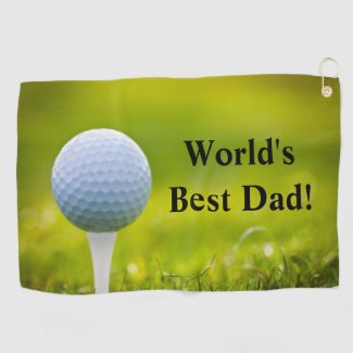 Custom Text Golf Towel Gift for Dad Grandpa
