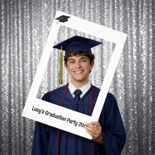 Custom Text Graduation Cap Cutout Selfie Frame