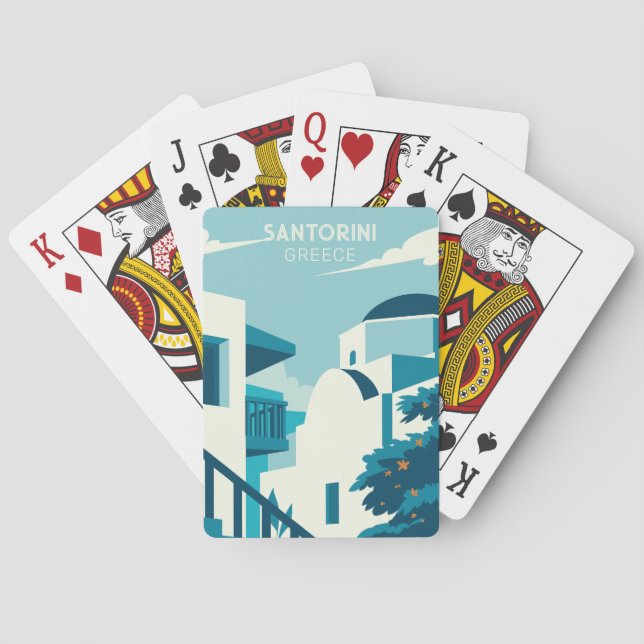 Custom Text Greece Poker Cards (Back)