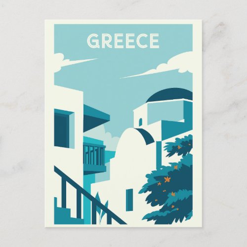 Custom Text Greece Postcard