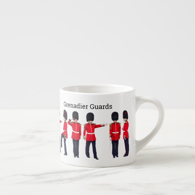 Custom Text Grenadier Grards on parade Espresso Cup (Right)