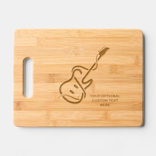 Custom Text Guitar Engraved Cutting Board