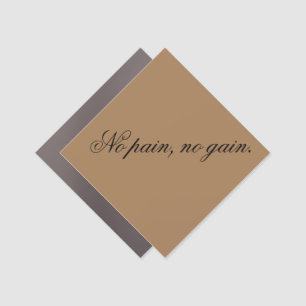 Custom text gym motivation And Light Brown, Car Magnet