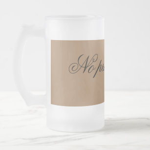 Custom text   gym motivation   And Light Brown, Frosted Glass Beer Mug
