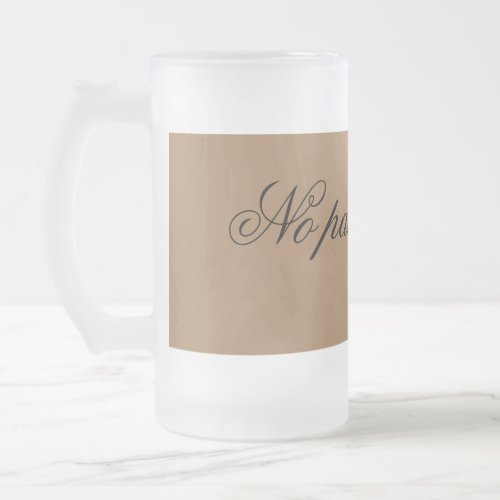 Custom text  gym motivation  And Light Brown Frosted Glass Beer Mug
