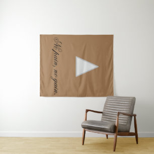 Custom text gym motivation And Light Brown, Tapestry