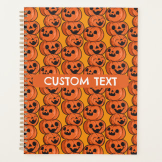 Custom Text Halloween Happy Pumpkins Personalize Planner