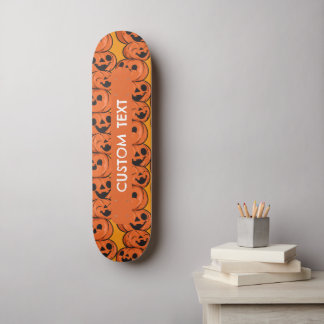 Custom Text Halloween Happy Pumpkins Personalize Skateboard