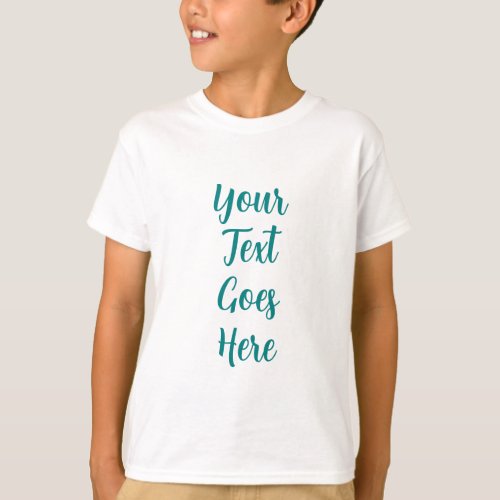 Custom Text Hand Script Template Boys Kids T_Shirt