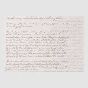 Custom Text Hand Written Letter Script Decoupage Tissue Paper