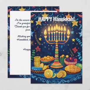 Custom text Hanukkah Harmony Holiday Card