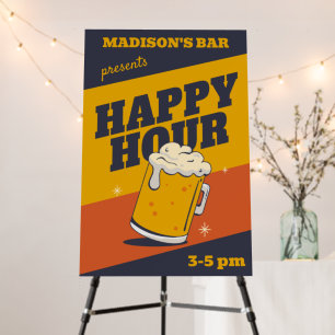 Custom Text Happy Hour Foam Board