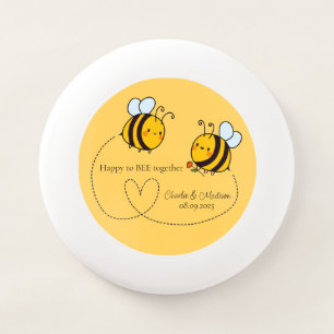 Custom Text Happy Love Bees Wham-O Frisbee