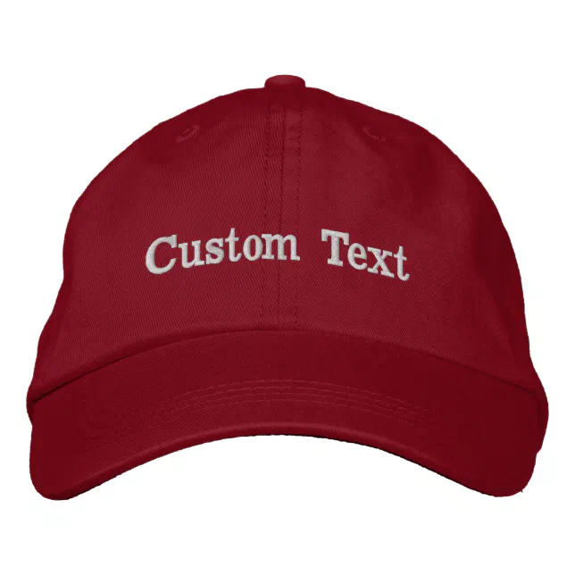 Text Hats Custom Text Hat Personalized Name Cap Embroidered | Zazzle