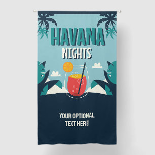 Custom Text "Havana Nights" Blackout Curtains