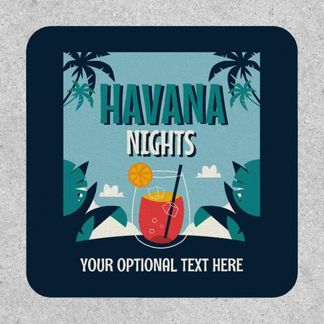 Custom Text "Havana Nights" Patch (Front)