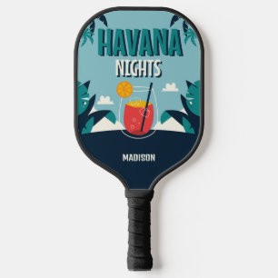 Custom Text "Havana Nights" Pickleball Paddle