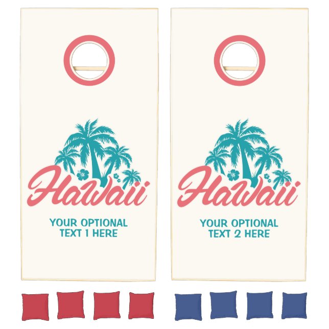 Custom text Hawaii Cornhole Set (Set)