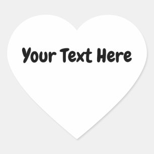 Custom Text Heart Sticker