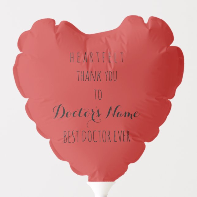 Custom Text Heartfelt Thank You Heart Balloon (Front)